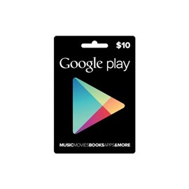 Cartão Google Play Americano - U$ 10,00