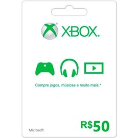 Cartão Presente R$50 Xbox Live Brasil - Microsoft