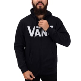 Moletom Vans Classic Zip Hoodie Black VN-0J6KBLK Moletom Vans Classic Zip Hoodie Black VN-0J6KBLK