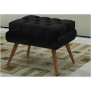 Puff Decorativo Dora Suede Animale Preto - Bremol