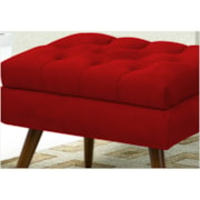 Puff Decorativo Dora Suede Animale Vermelho - Bremol