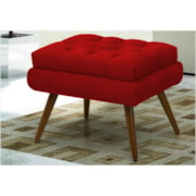 Puff Decorativo Dora Suede Animale Vermelho - Bremol