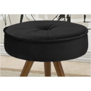 Puff Decorativo Júlia Suede Animale Preto - Bremol