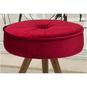 Puff Decorativo Júlia Suede Animale Vermelho - Bremol