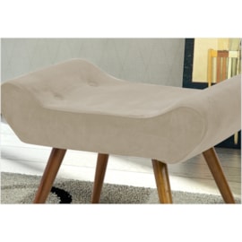 Puff Decorativo Laura Suede Animale Bege - Bremol Puff Decorativo Laura Suede Animale Bege - Bremol