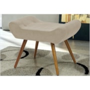 Puff Decorativo Laura Suede Animale Bege - Bremol