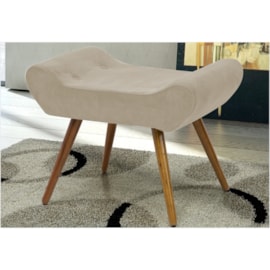Puff Decorativo Laura Suede Animale Bege - Bremol Puff Decorativo Laura Suede Animale Bege - Bremol