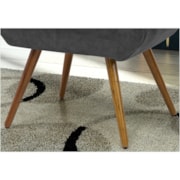 Puff Decorativo Laura Suede Animale Cinza - Bremol