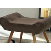 Puff Decorativo Laura Suede Animale Marrom Claro - Bremol