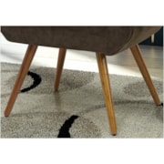 Puff Decorativo Laura Suede Animale Marrom Claro - Bremol