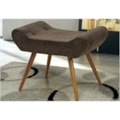 Puff Decorativo Laura Suede Animale Marrom Claro - Bremol