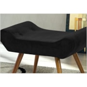 Puff Decorativo Laura Suede Animale Preto - Bremol