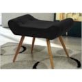 Puff Decorativo Laura Suede Animale Preto - Bremol