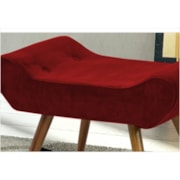 Puff Decorativo Laura Suede Animale Vermelho - Bremol