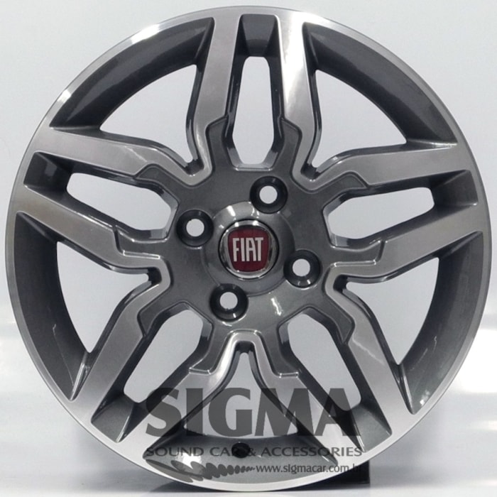 Roda Zunky ZK-530 (Ideia Adventure) Aro 15x6 Grafite Diamantada 4x98 Et 38